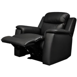 Fauteuil relax EVASION en cuir - Noir