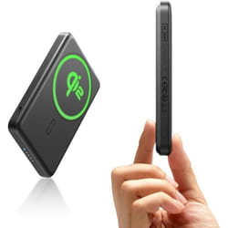 ESR Pack de Batterie MagSafe Certifié Qi2Chargeur Portable à Charge Rapide 5 000 mAh avec BéquilleNoir