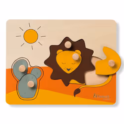 Hauck Puzzle N Sort Lion, 1 an(s), Bois, Multicolore