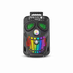 iDance Funky Skull FS400, 80 W, Avec fil &amp;sans fil, Noir, Acrylonitrile-Butadiène-Styrène (ABS), Universel, MicroSD (Tran ...