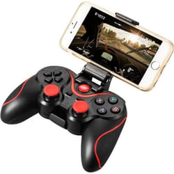 XCSOURCE Manette de Jeu Pavé Tactile sans Fil Bluetooth Noir avec Support de support Détenteur Réglable pour Androide Smartphone -