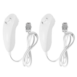 XCSOURCE 2 pcs Nunchuck Contrôleur de Jeu Gauche Nunchuck Télécommande Joystick Blanc Pour Nintendo Wii Gaming Console AC1245