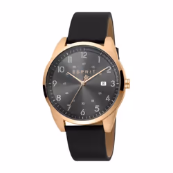 Montre Quartz Homme - ESPRIT - Cameo ES1G212L0045 - Noir - Cuir - 3 Atm - Analogique - Ronde - Classique