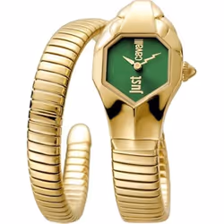 Montre analogique - JUST CAVALLI - Cadran vert - Acier inoxydable - Doré - Tendance femme