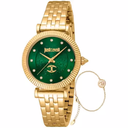Montre Quartz Femme - JUST CAVALLI - JC1L266M0035 - Acier inoxydable - Cadran Vert - 32 mm