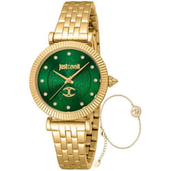 Montre Quartz Femme - JUST CAVALLI - JC1L266M0035 - Acier inoxydable - Cadran Vert - 32 mm