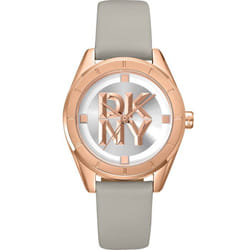 Montre Femme - DKNY - Chambers Midi Light - 34mm - Étanchéité 5ATM - Cuir Gris