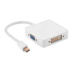 XCSOURCE Port daffichage Mini DP Thunderbolt vers HDMI / VGA DVI Convertisseur audio vidéo Adaptateur Blanc pour Mac Windows OS Mac
