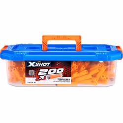 Recharge de Fléchettes - ZURU - Baril 200 Fléchettes XSHOT - 200 fléchettes à poche dair compatibles avec plusieurs marques