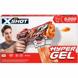 XSHOT Pistolet Clutch Hyper Gel (5x Boulettes Hyper Gel), Blaster jouet, 14 an(s), 1,1 kg