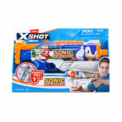 X-Shot Foudroyeur à eau Water Fast-Fill Skins Sonic The Hedgehog Hyperload ZURU