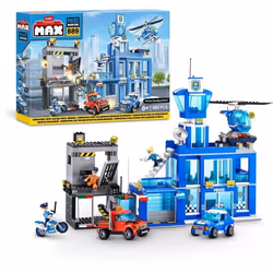 Set de Construction - ZURU - Police Station (889 pièces) - Construis le quartier général de police avec prison et véhicules
