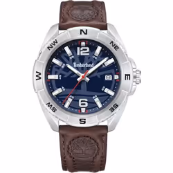 Montre Quartz Homme - Timberland Millinocket TDWGB2202102 - Cuir Marron - Cadran Bleu