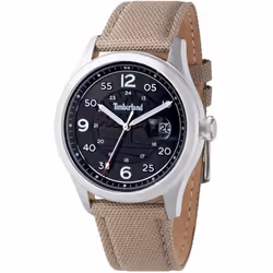 Montre Quartz Homme - Timberland Cornwall TDWGN2237506 - Acier inoxydable - Noir - Tissu Beige
