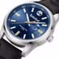 Montre Quartz Homme - Timberland Orford TDWGB0010802 - Acier inoxydable - Cadran Bleu - Bracelet Cuir Noir