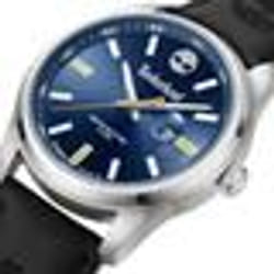 Montre Quartz Homme - Timberland Orford TDWGB0010802 - Acier inoxydable - Cadran Bleu - Bracelet Cuir Noir