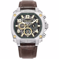 Montre Homme - POLICE - Norwood - Etanche 5 Atm - Bracelet Cuir Noir