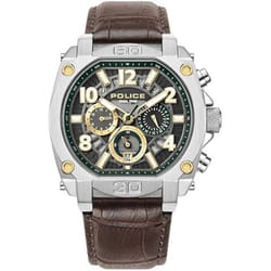 Montre Homme - POLICE - Norwood - Etanche 5 Atm - Bracelet Cuir Noir