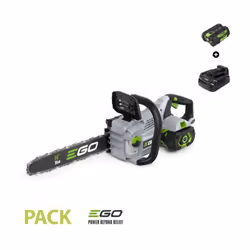 Le pack optimisé pour la tronçonneuse EGO 35 cm inclut une batterie 2,5Ah et un chargeur standard. Simple à utiliser et à ent ...