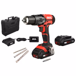 Perceuse à percussion 20V (2X2.0 Ah) + valise - SKIL CD1E3018HF La perceuse à percussion sans fil SKIL CD1E3018HF 20V Max est ...