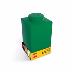 Veilleuse enfant lampe en silicone portable LEGO Block verte