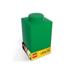 Veilleuse enfant lampe en silicone portable LEGO Block verte