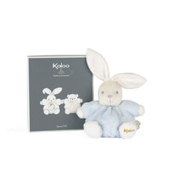 KALOO Doudou Patapouf perle lapinou bleu 18 cm
