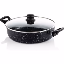 Westinghouse Sauteuse Induction - 32cm Casserole Anti Adhésive - Tout Feux - Couvercle en Verre - Marbre Noir