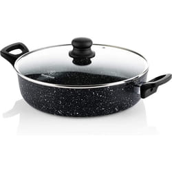 Westinghouse Sauteuse Induction - 32cm Casserole Anti Adhésive - Tout Feux - Couvercle en Verre - Marbre Noir