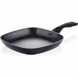 Westinghouse Poêle Grill 28cm - Toux Feux Dont Induction - Façon Pierre - Poele à Griller Fonte Aluminium - Anti Adhesive - M ...