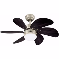 Dimensions et données techniques 220-240 V ~ 50 Hz Diamètre : 76 cm Couleur du boîtier : chrome satiné Couleur des pales : wa ...