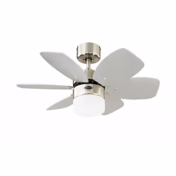 Dimensions et données techniques 220-240 V ~ 50 Hz Diamètre : 76 cm Couleur du boîtier : chrome satiné Couleur des pales : ar ...
