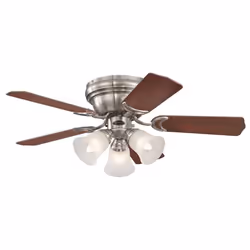 Westinghouse Contempra Trio, Ventilateur à lame domestique, Nickel, Rosier, Plafond, Panneaux MDF, Acier, 48 dB, 236 tr/min