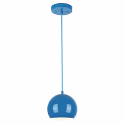 Westinghouse 6101540, Support flexible, Bleu, Bleu, Glossy Blue, Rond, Chambre à coucher, Salle à manger, Cuisine, Bureau