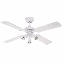 Dimensions et données techniques 220-240 V ~ 50 Hz Diamètre : 105 cm Couleur du boîtier : blanc Couleur des pales : blanc / h ...