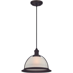 Westinghouse - Suspension retro Bronze et Verre Opale 1 Ampoule