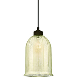 Suspension Bronze huilé Miroiterie 1 Ampoule