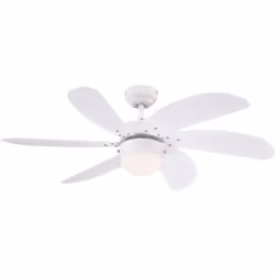 Dimensions et données techniques 220-240 V ~ 50 Hz Diamètre : 105 cm Couleur du boîtier : blanc Couleur des pales : blanc Inc ...
