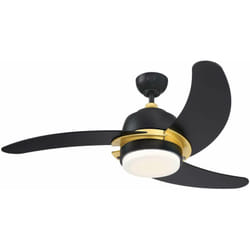 Ventilateur de plafond Simone Noir 122 cm avec led