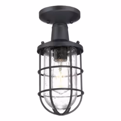 Westinghouse Crestview, Éclairage de plafond extérieur, Noir, IP44, Façade, Support flexible, Vintage