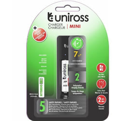 Chargeur MINI Pour 1 à 2 piles Ni-MH 1.2V AA AAA Avec 2 Piles AAA 600 HYBRIO inclus