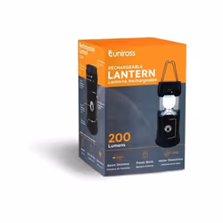 Lanterne et Torche de Camping - UNIROSS - Modèle Solaire Rechargeable - 200 lumens - Blanc - Mixte