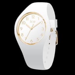 Montre - Ice-Watch - ICE glam White Gold Numbers - Silicone blanc - Quartz - Femme