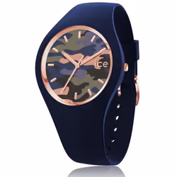 Montre - ICE-WATCH - Bastogne Glam twilight - Silicone bleu - Détails rose gold - Cadran Army