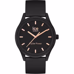Montre - Ice-Watch - ICE solar power Black rose-gold - Énergie solaire - Bracelet en silicone - Femme