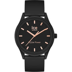 Montre - Ice-Watch - ICE solar power Black rose-gold - Énergie solaire - Bracelet en silicone - Femme