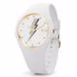 Bracelet silicone / plastique femme - ICE WATCH - Montre Ice Watch Ice Glam Rock Electric White S - Couleur de la matière:Bla ...