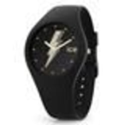 Montre - ICE WATCH - Ice Glam Rock - Silicone Noir - Étanchéité 10 Atm - Cadran Étoilé Doré