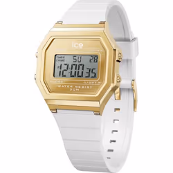 Montre Ice Watch Ice Digit Retro - Metal Gold Mirror - White Pour Femmes en Blanc - 022733
