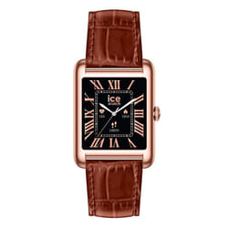 Montre femme bracelet cuir - Ice Watch - Montre connectée Ice smart TK 2.0 Rose-gold 1.41cuir cognac